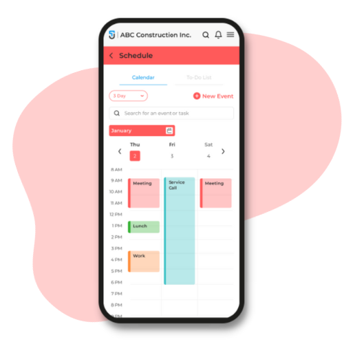 beautiful calendar to stay organized and schedule work jobs
