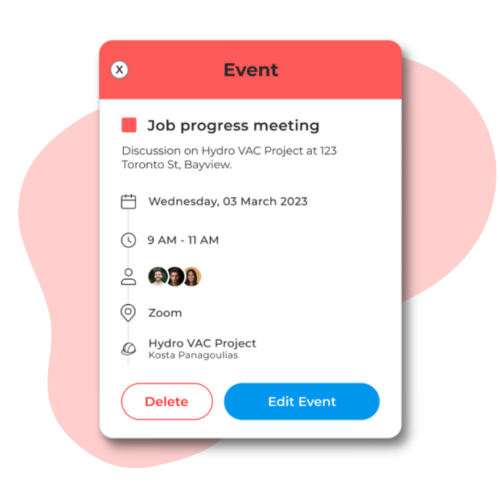 share events with clients with ease