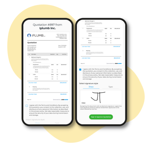 Clients can approve quotations digitally
